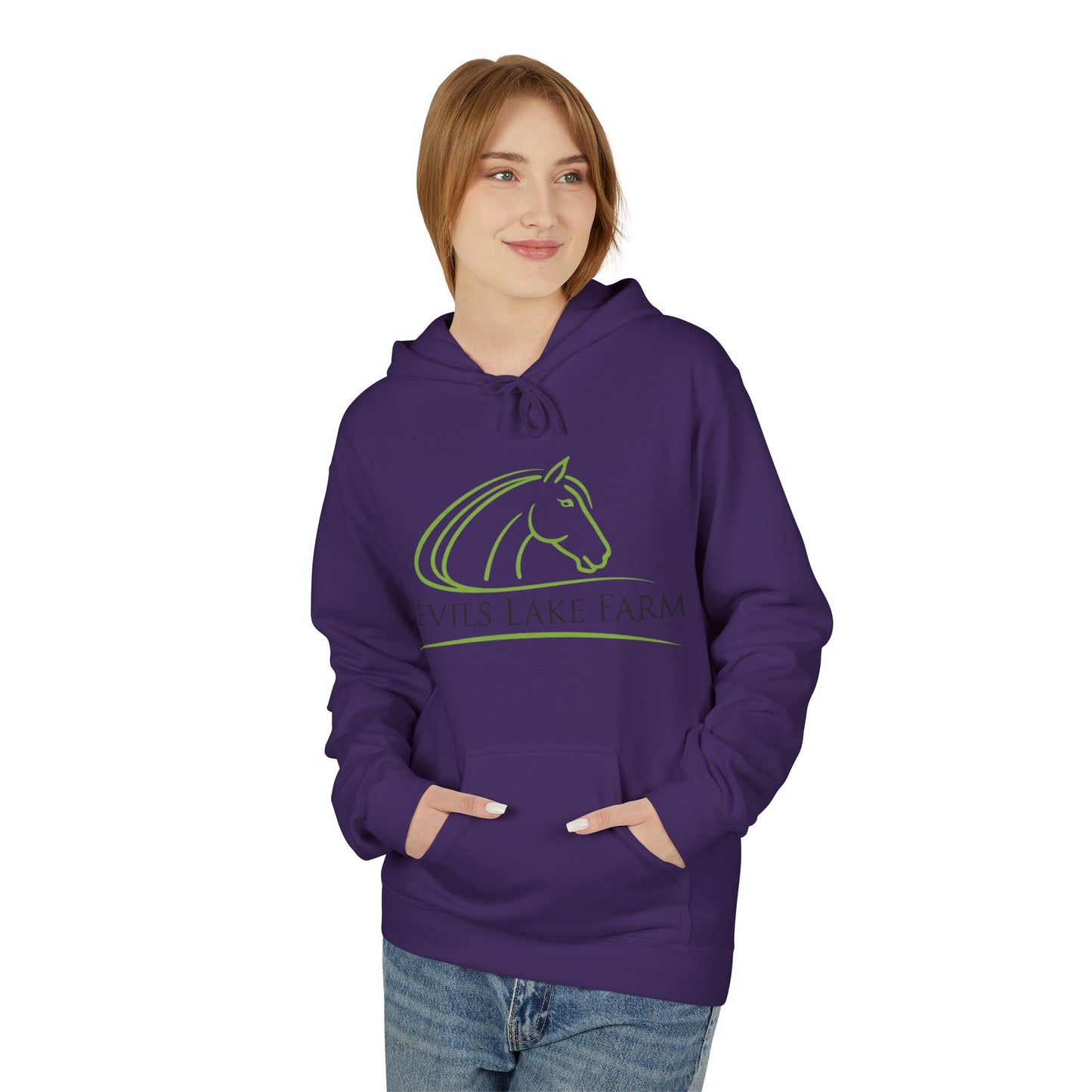 Devils Lake Farm Hoodie — Horse Logo Farmwear Pullover