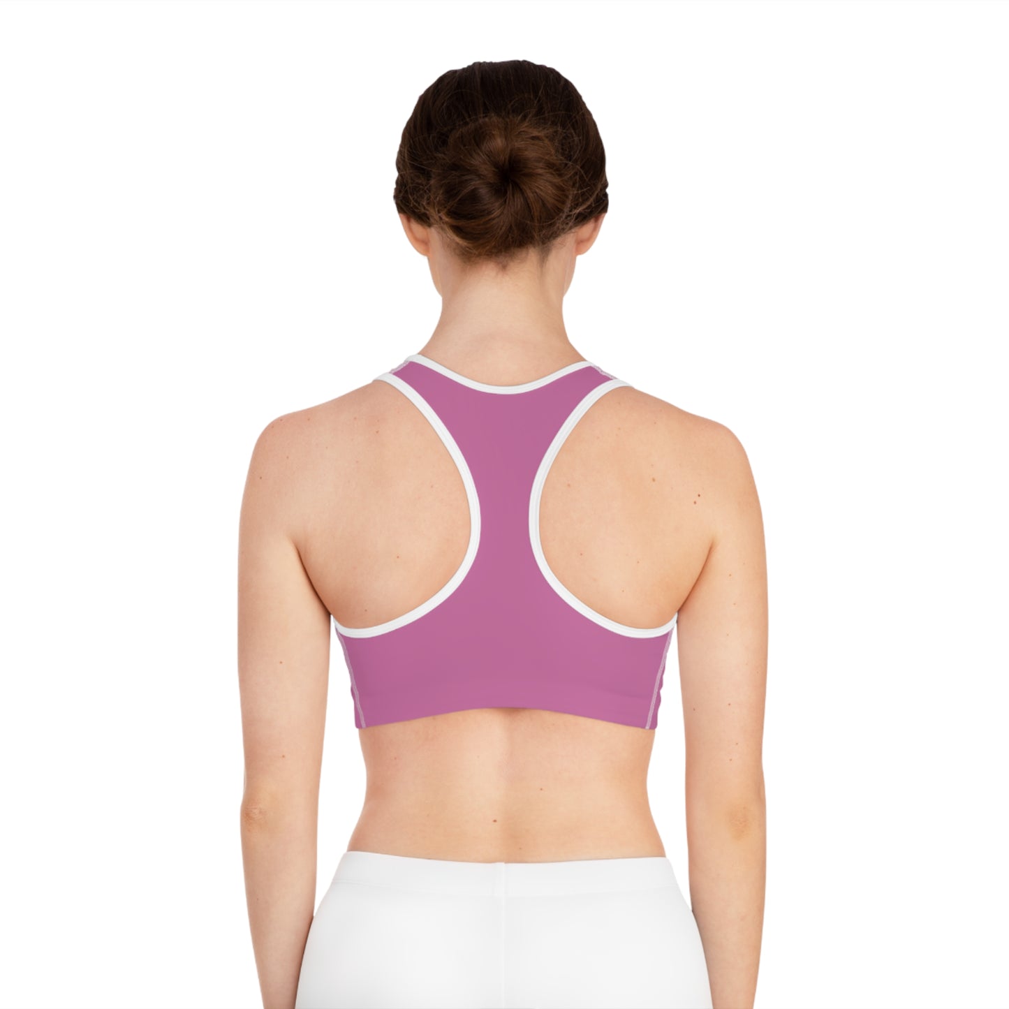 DASH Performance Horses Sports Bra - Pink Star Design for Active Women