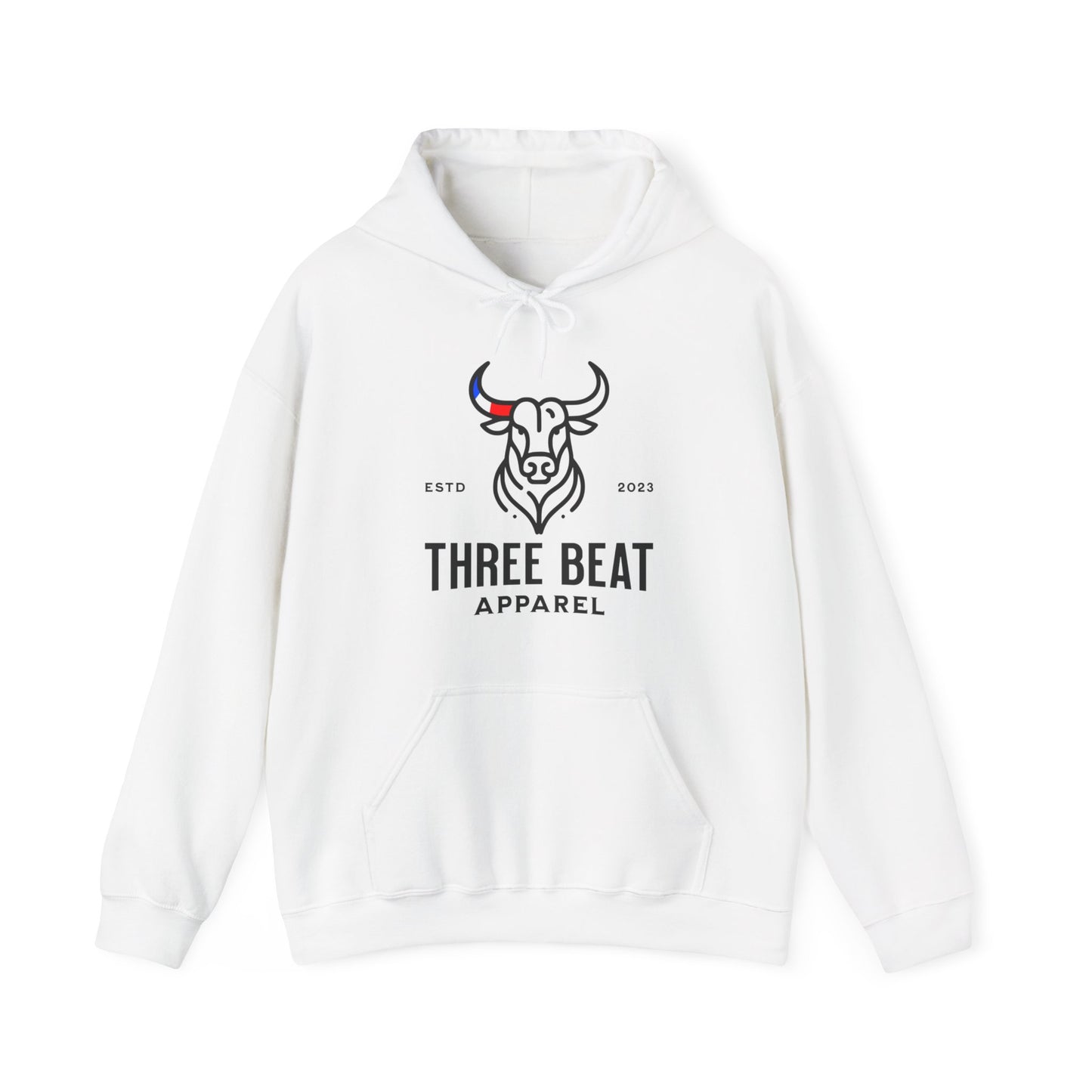 Three Beat Bull AF Unisex Heavy Blend™ Hooded Sweatshirt