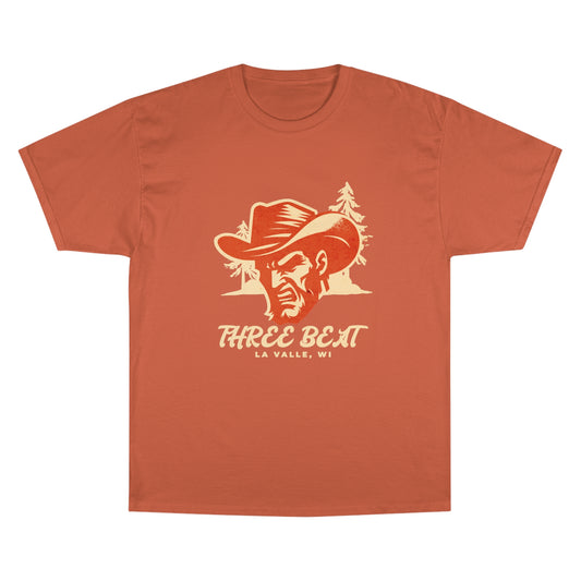 Three Beat Angry Cowboy Champion T-Shirt