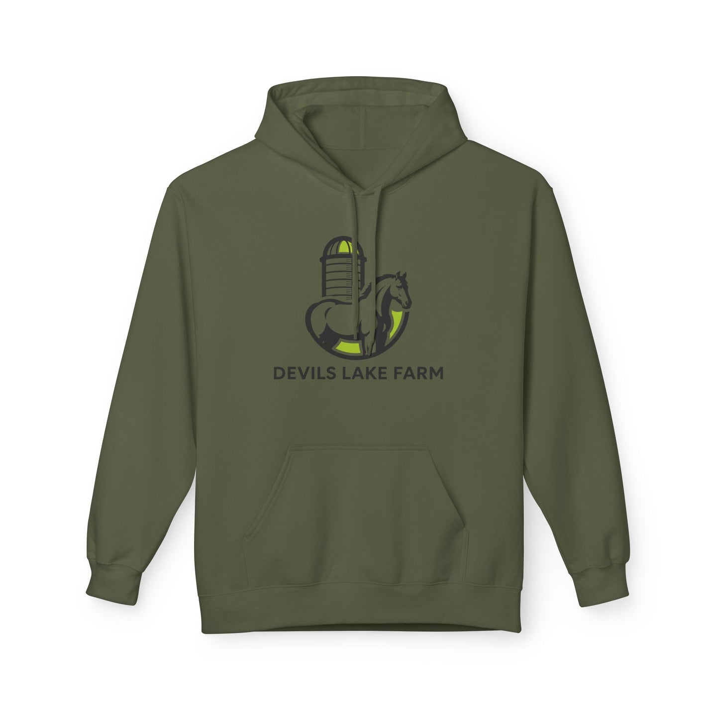 Devils Lake Farm Hoodie — Farm Logo Pullover for Equestrian & Rural Lifestyle
