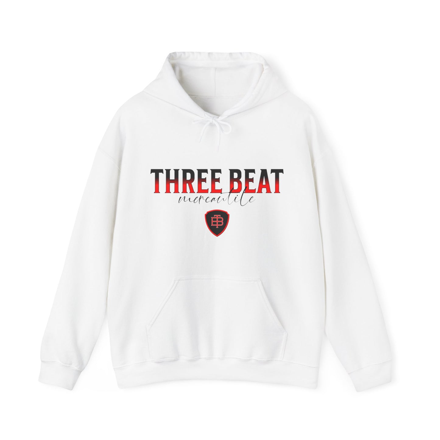 Three Beat Shield Rojo Unisex Heavy Blend™ Hooded Sweatshirt
