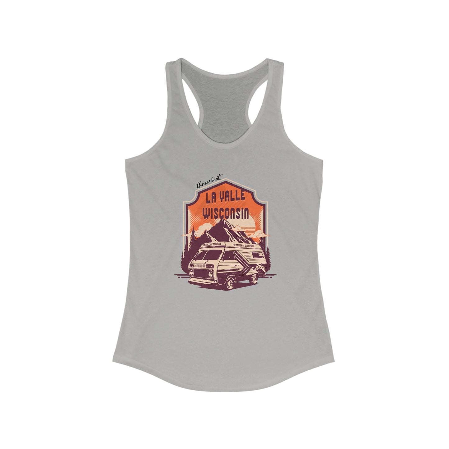 Three Beat MON Women's Ideal Racerback Tank