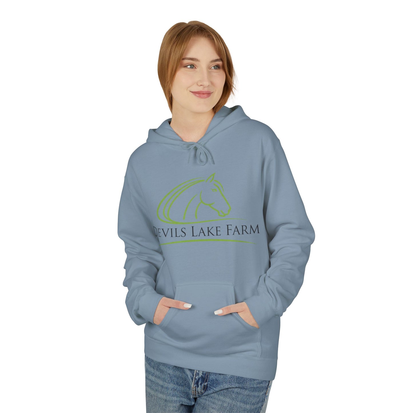 Devils Lake Farm Hoodie — Horse Logo Farmwear Pullover