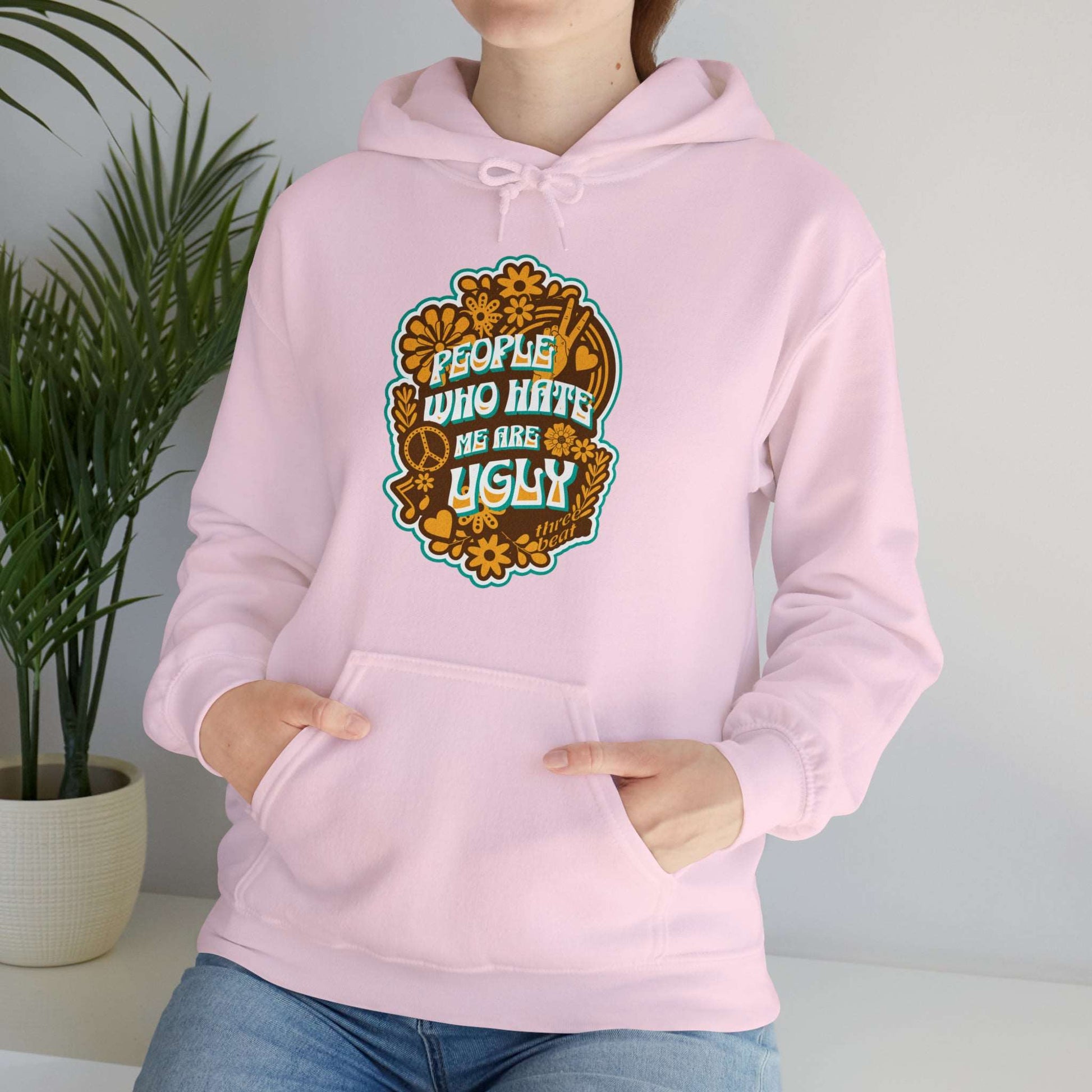 Three Beat Ugly Unisex Heavy Blend™ Hooded Sweatshirt