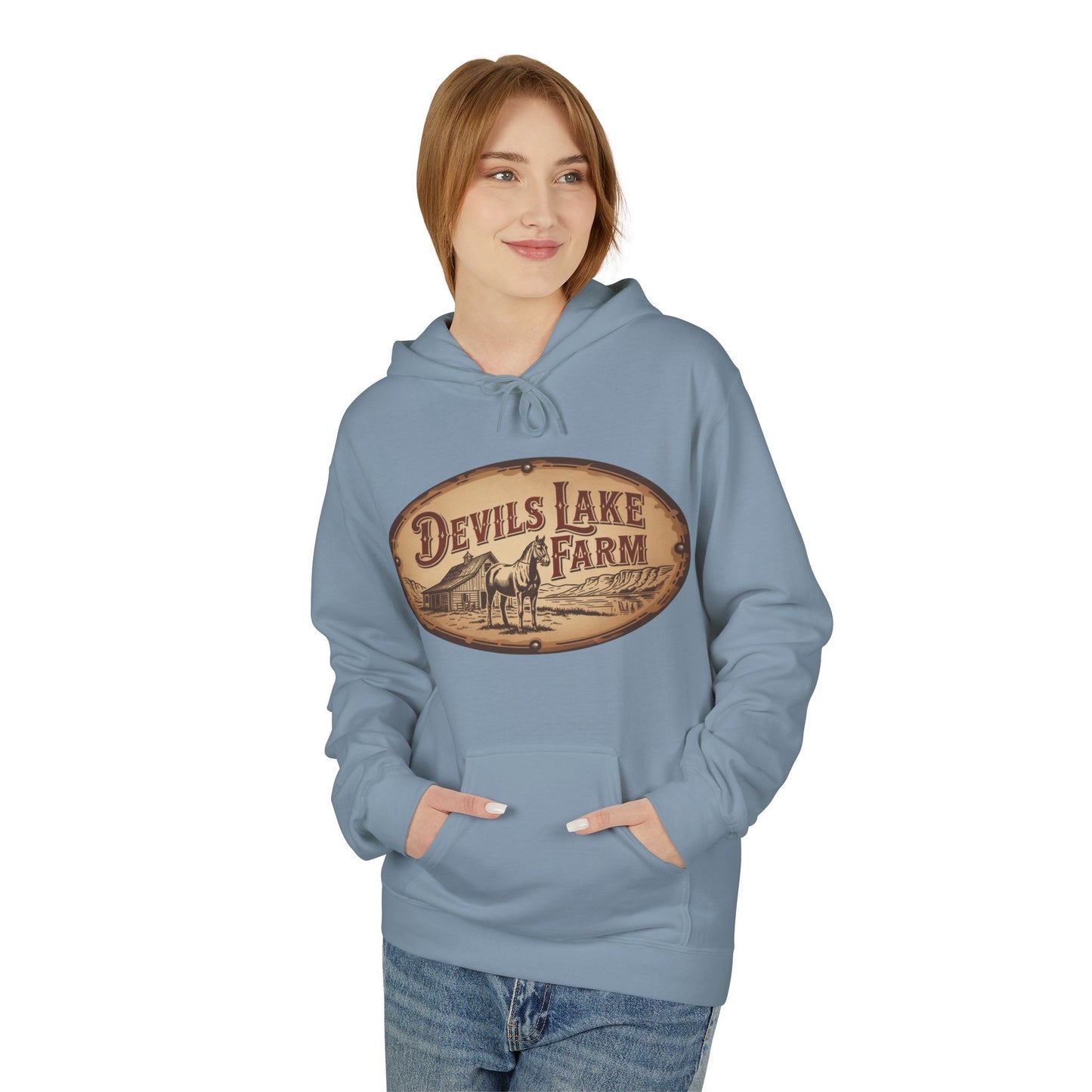 Devil's Lake Farm Hoodie - Vintage Rustic Farmhouse Pullover