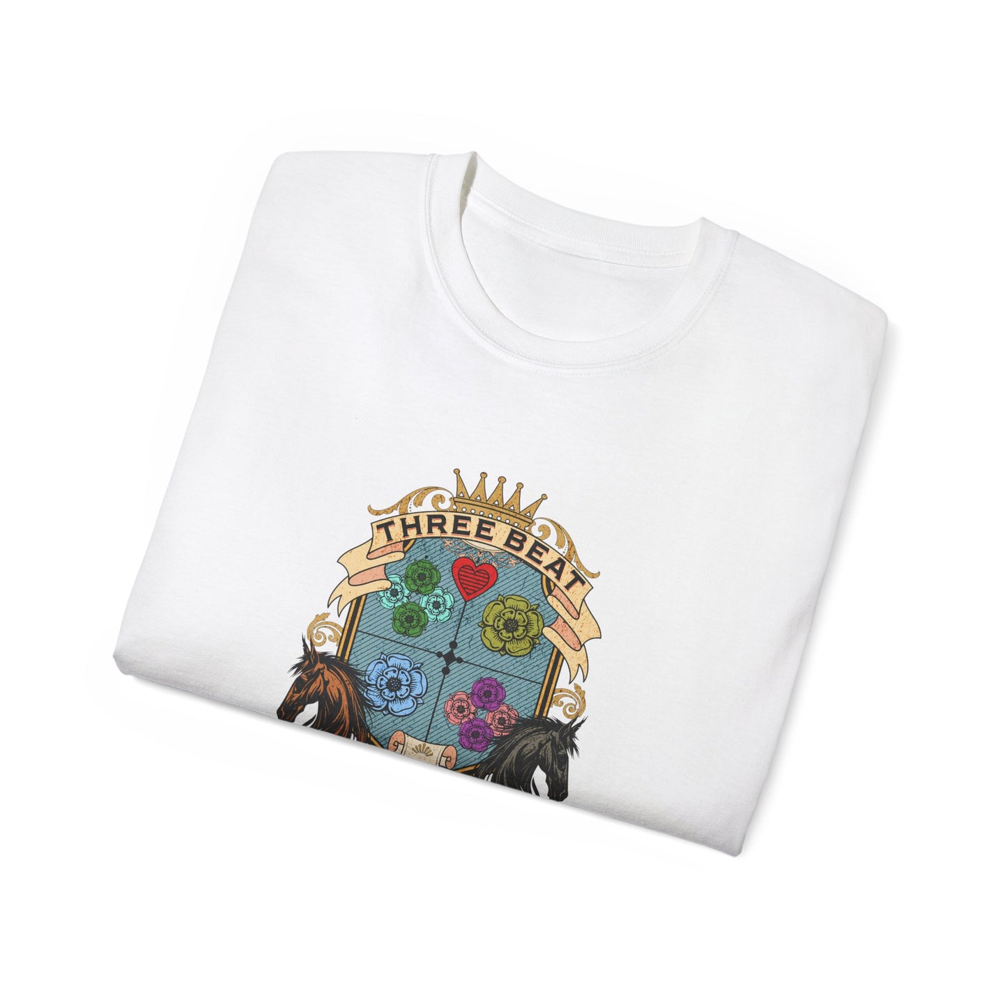 Three Beat Flower Crest Unisex Ultra Cotton Tee