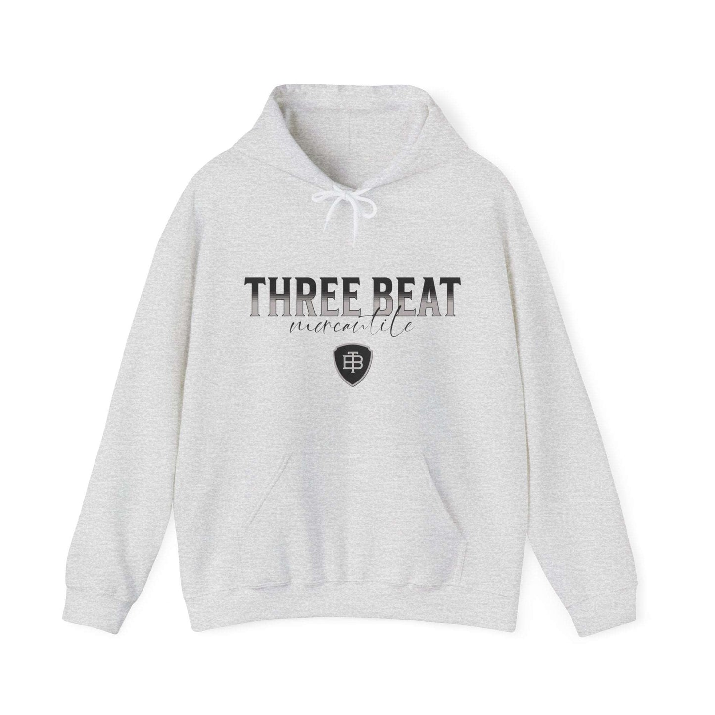 Three Beat Shield Silver Unisex Heavy Blend™ Hooded Sweatshirt