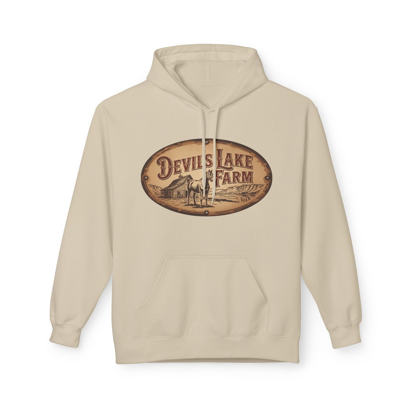 Devil's Lake Farm Hoodie - Vintage Rustic Farmhouse Pullover