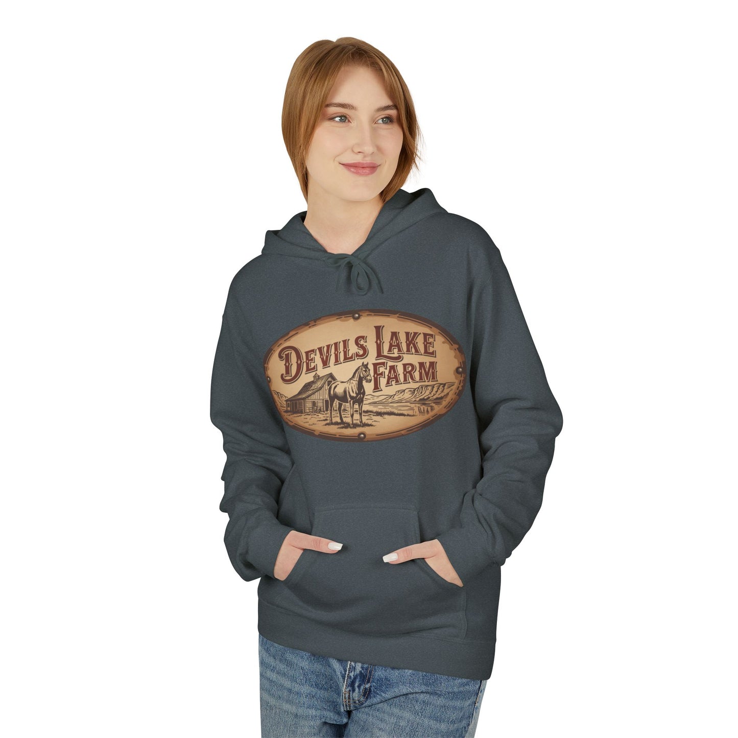 Devil's Lake Farm Hoodie - Vintage Rustic Farmhouse Pullover
