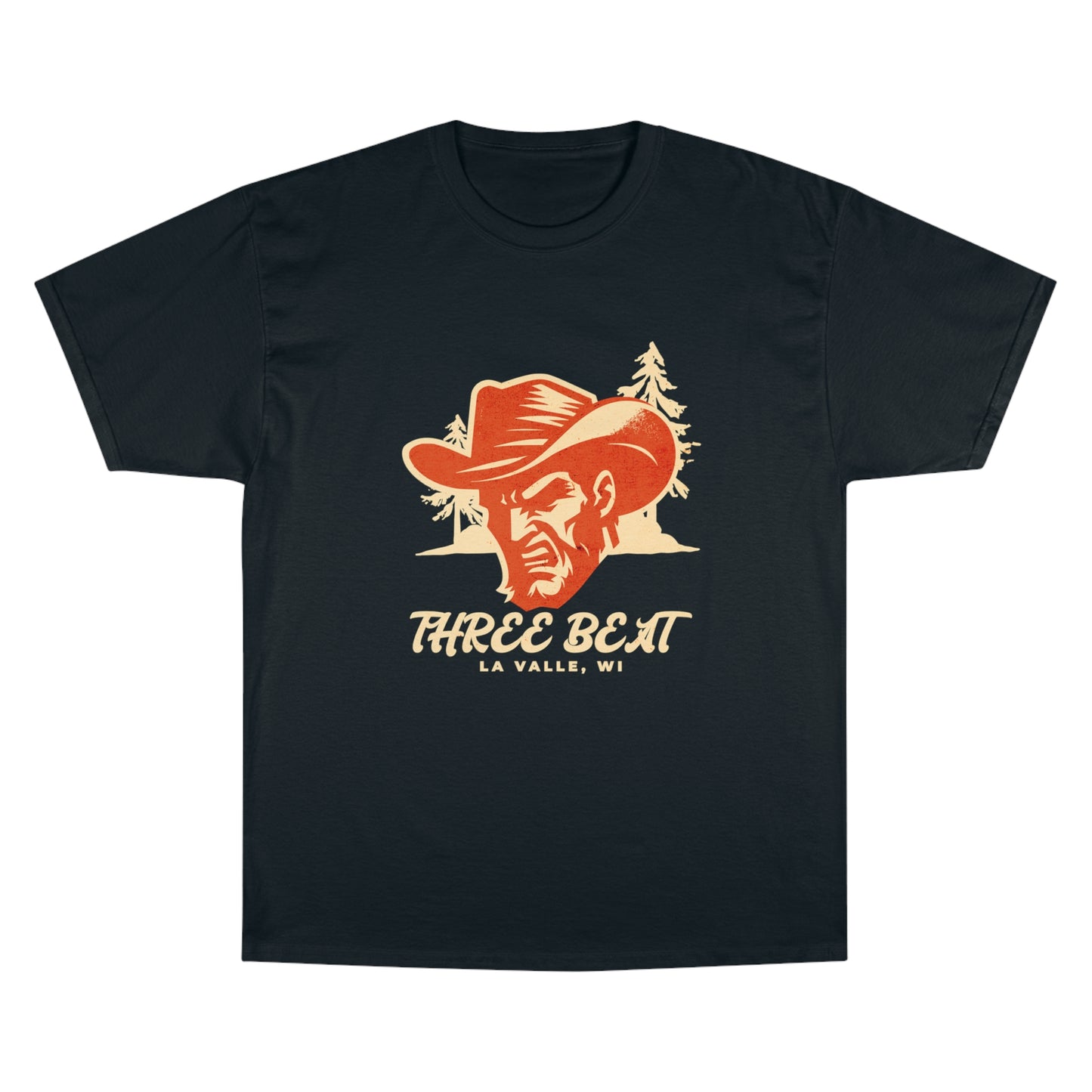 Three Beat Angry Cowboy Champion T-Shirt