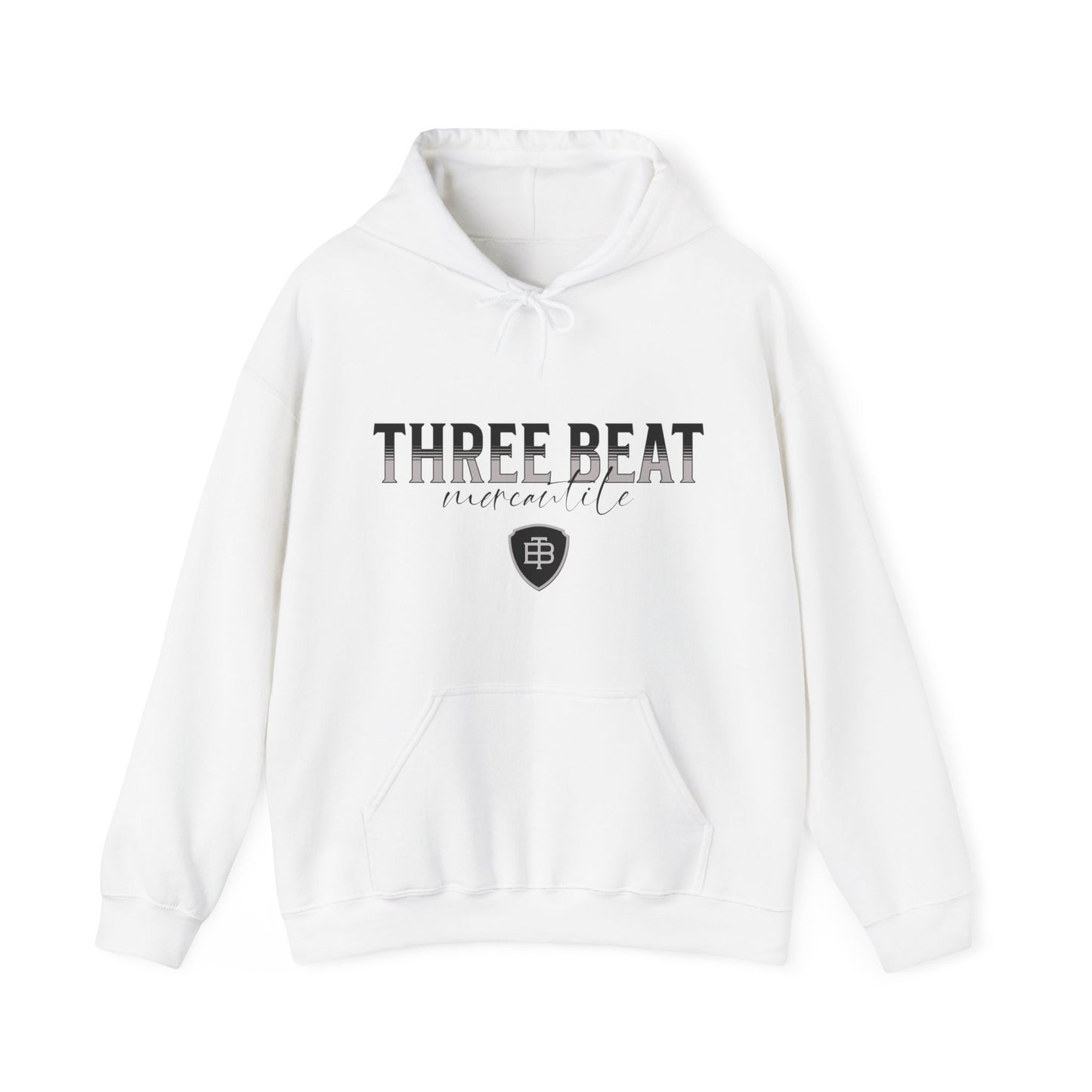 Three Beat Shield Silver Unisex Heavy Blend™ Hooded Sweatshirt