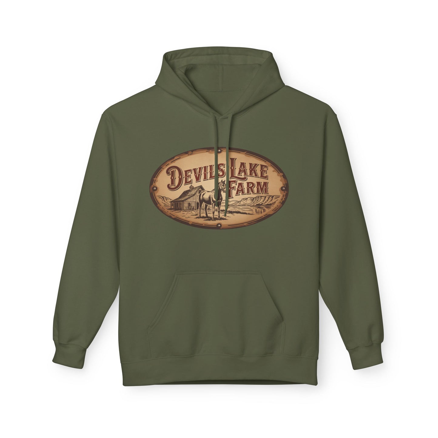 Devil's Lake Farm Hoodie - Vintage Rustic Farmhouse Pullover