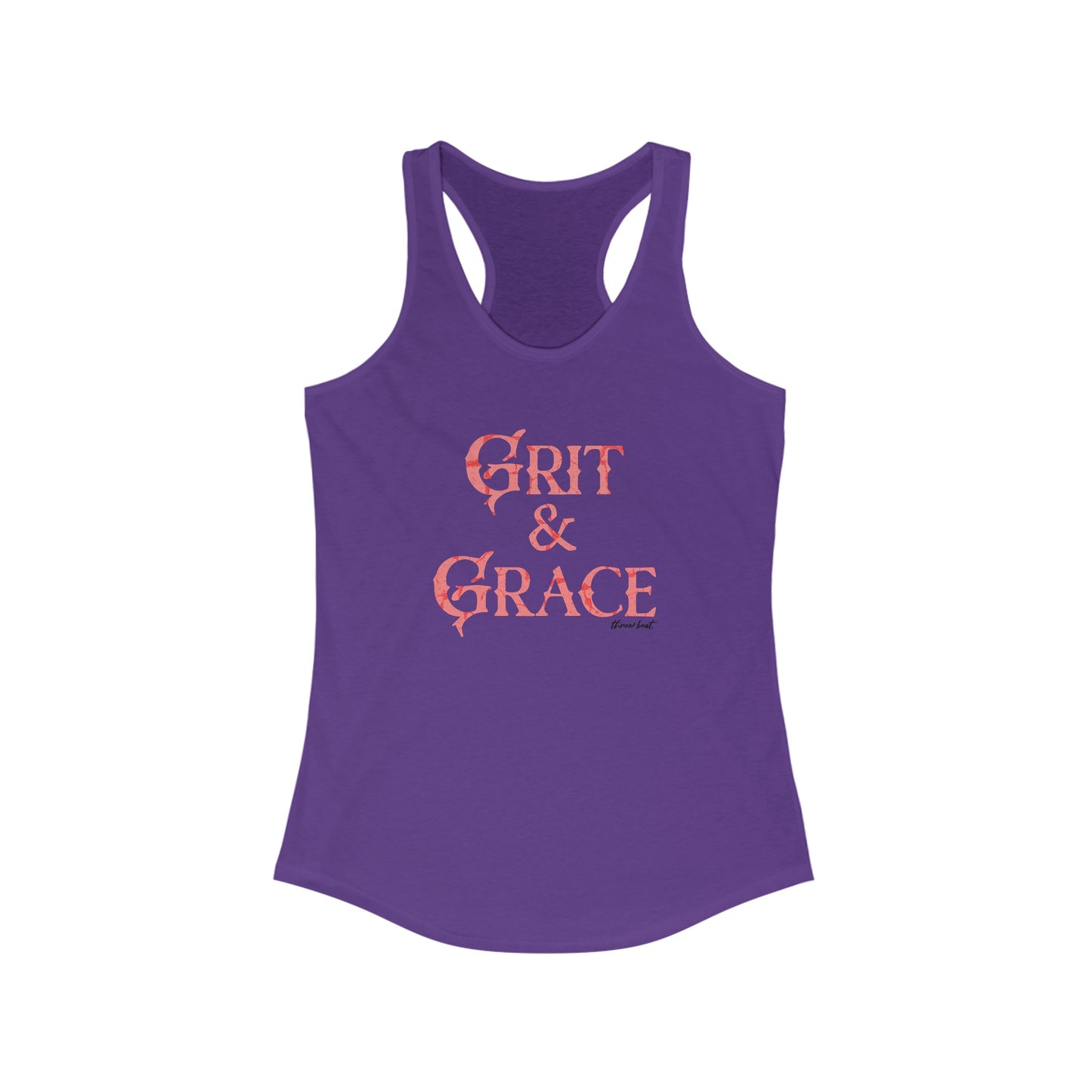 Three Beat Grit Women's Ideal Racerback Tank