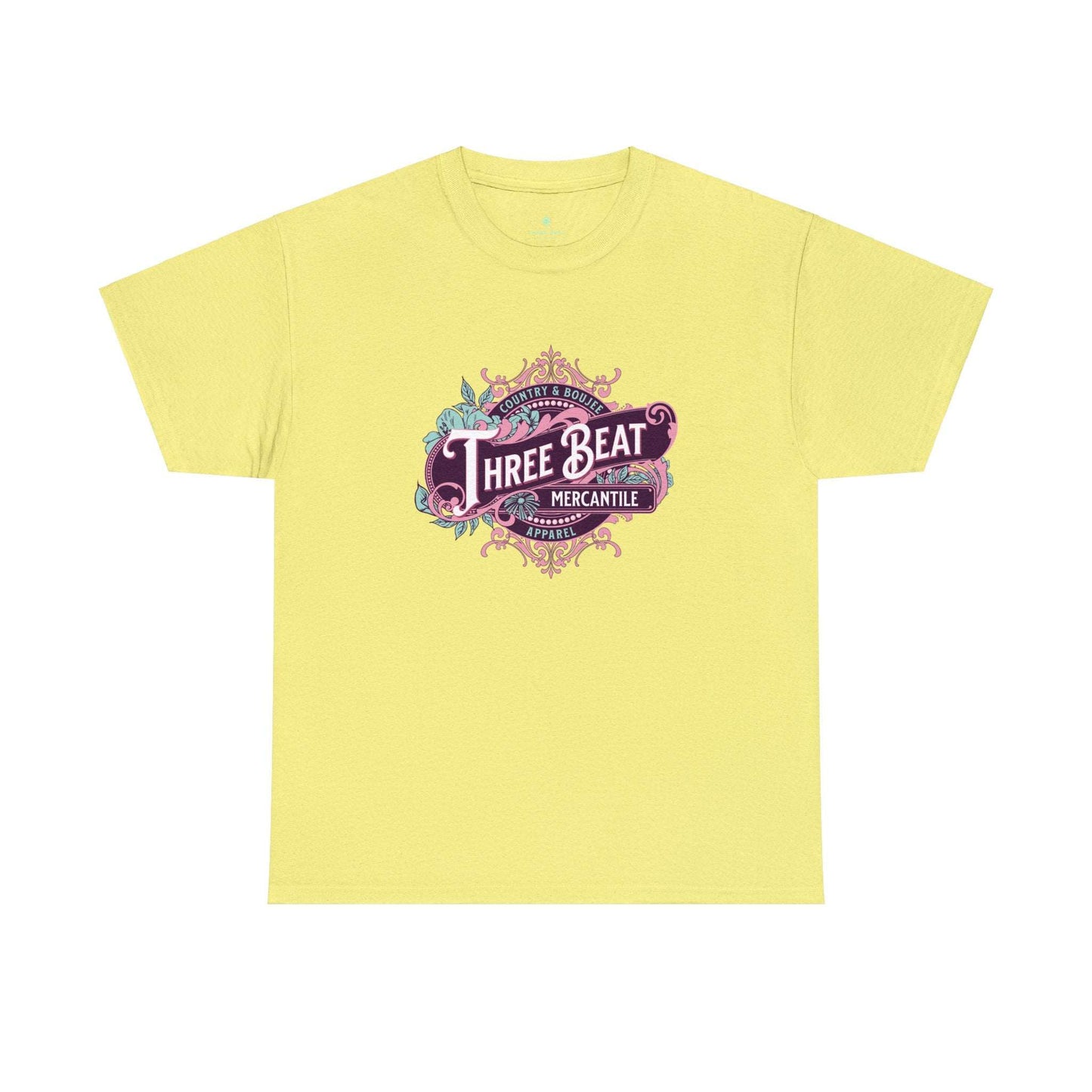Three Beat Leafy Boujee Unisex Heavy Cotton Tee