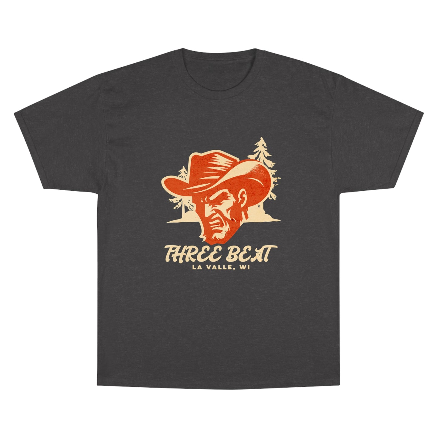 Three Beat Angry Cowboy Champion T-Shirt