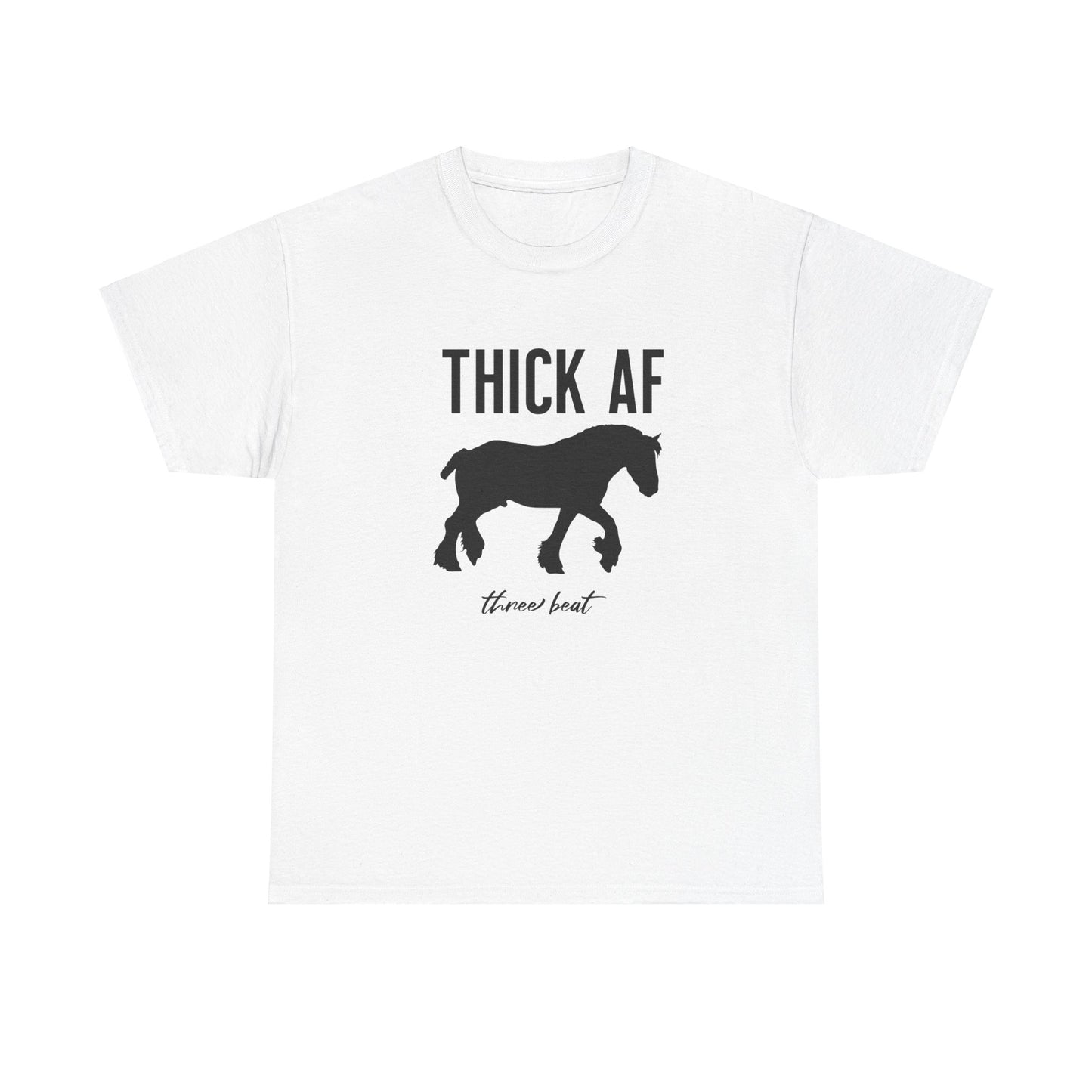 Three Beat Thick Unisex Heavy Cotton Tee