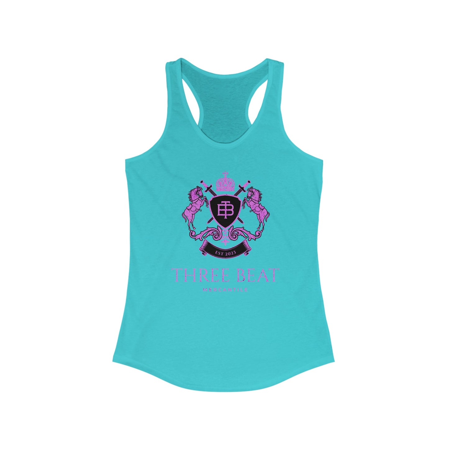 Three Beat Crest Women's Ideal Racerback Tank