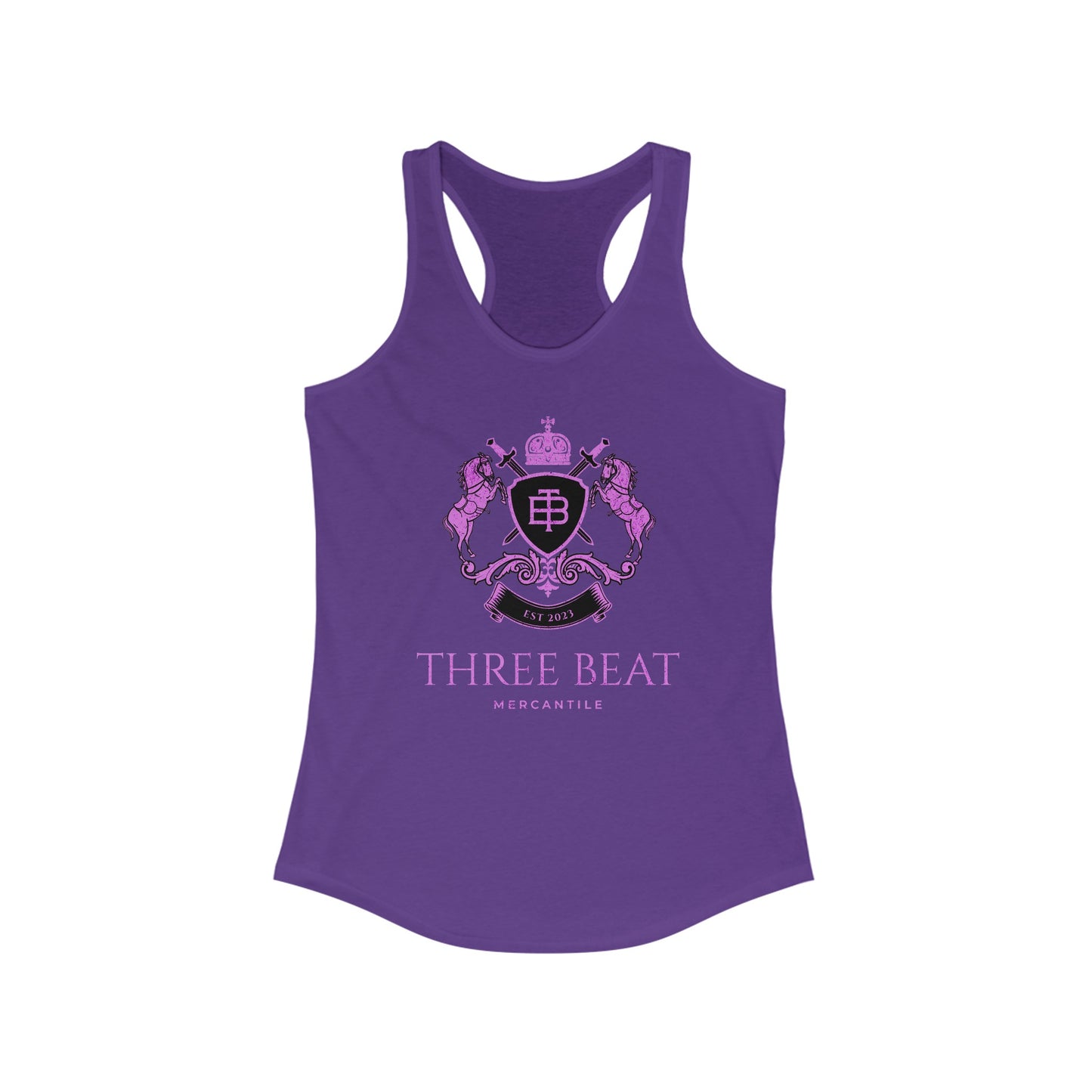 Three Beat Crest Women's Ideal Racerback Tank