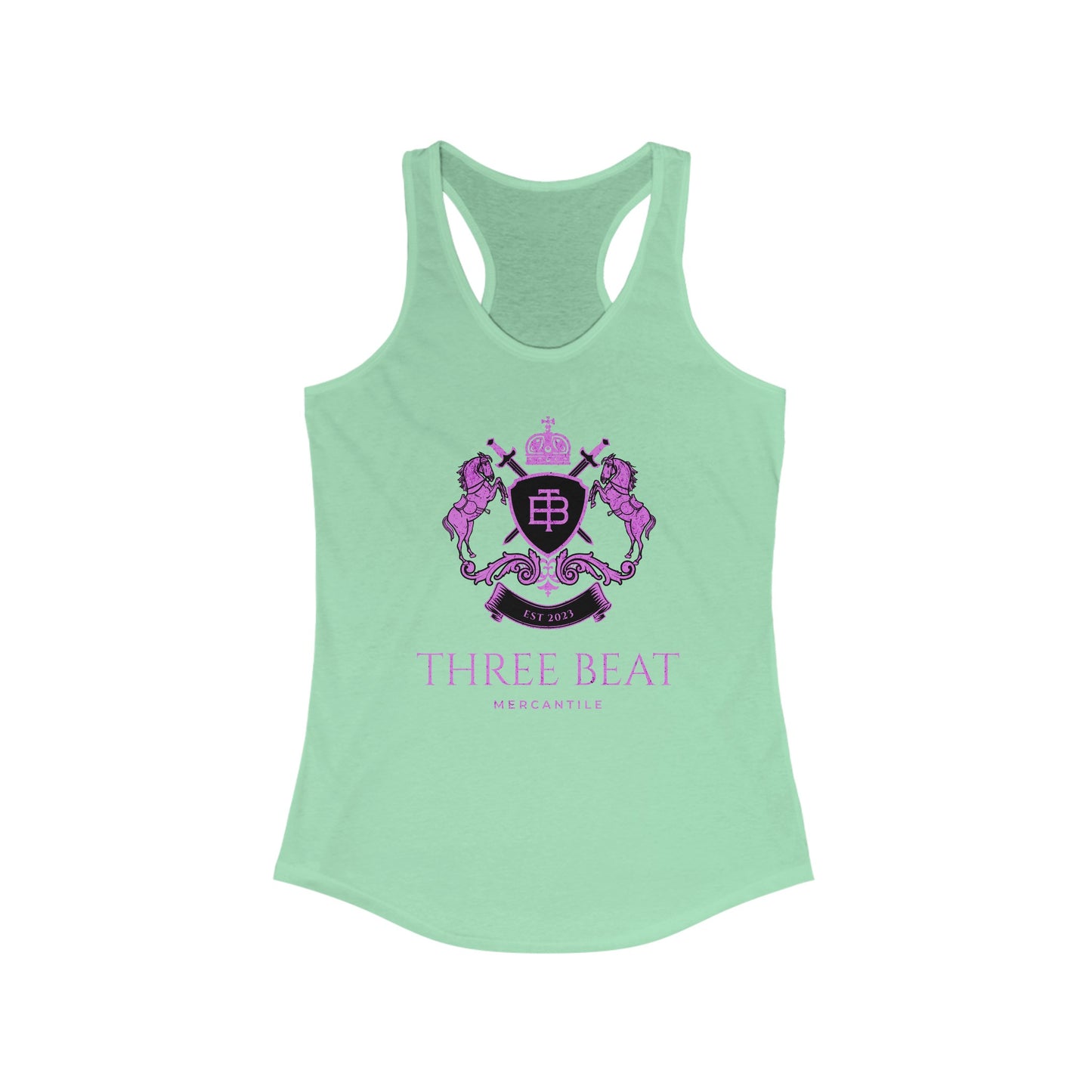 Three Beat Crest Women's Ideal Racerback Tank