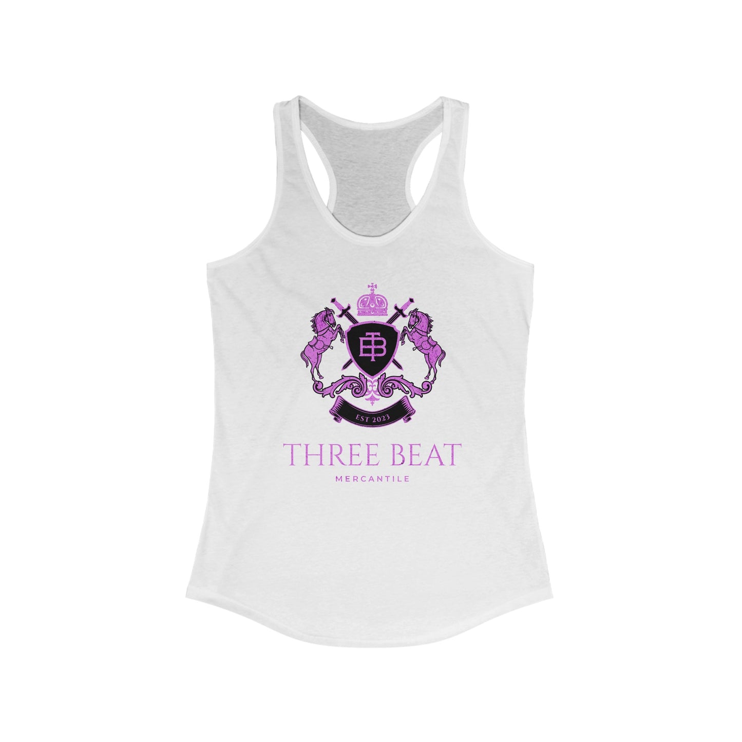 Three Beat Crest Women's Ideal Racerback Tank