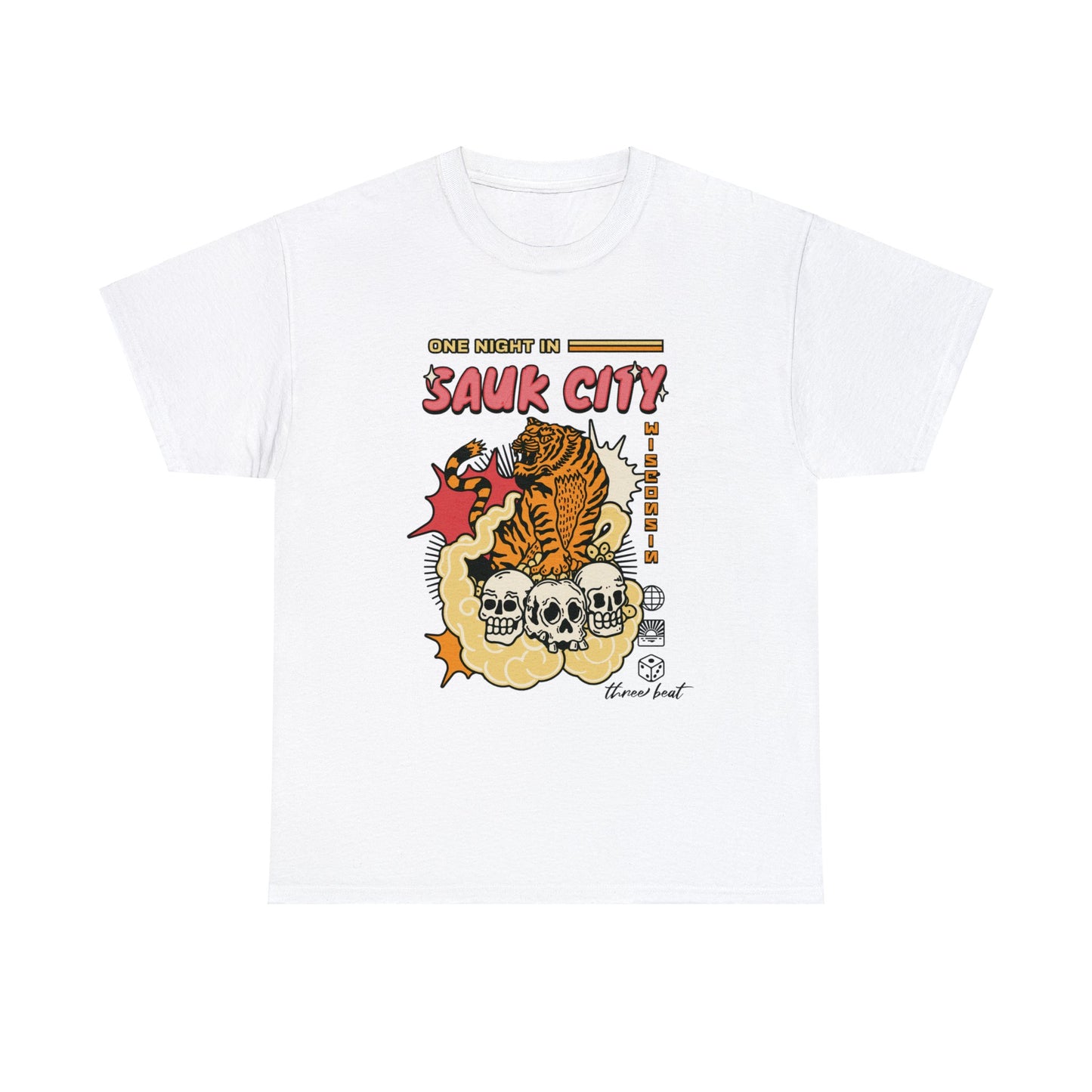 Three Beat Sauk City Unisex Heavy Cotton Tee