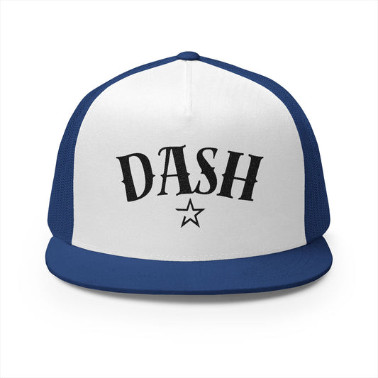 DASH Custom Embroidered 5 Panel Trucker Cap