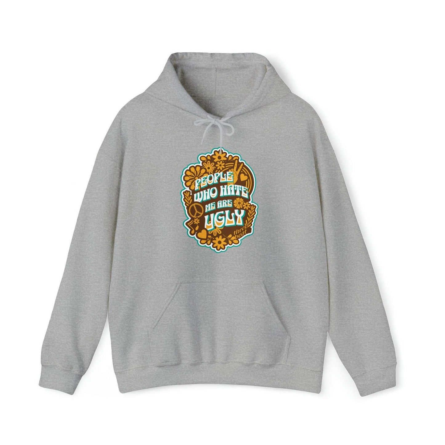 Three Beat Ugly Unisex Heavy Blend™ Hooded Sweatshirt