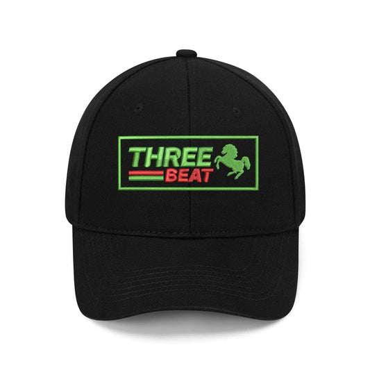 Three Beat  Embroidered Caps