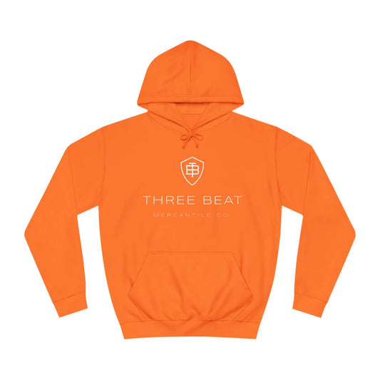 Three Beat Initial Unisex College Hoodie Printify Orange-Crush-2XL Hoodie