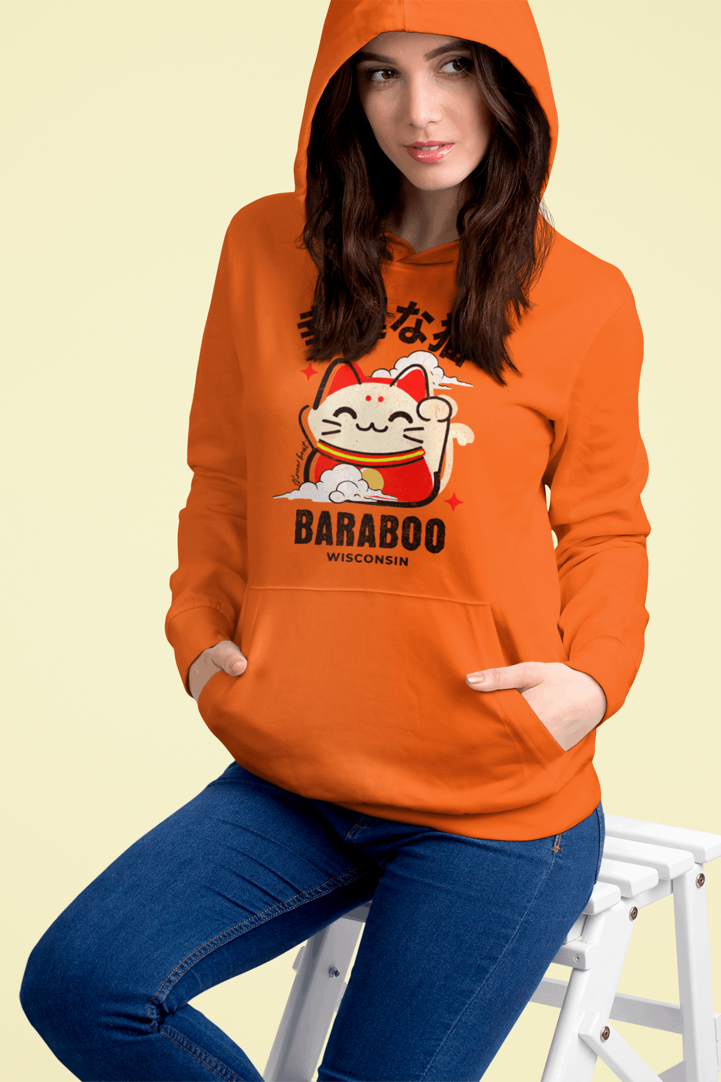 Three Beat Baraboo Kitty Unisex Heavy Blend™ Hooded Sweatshirt