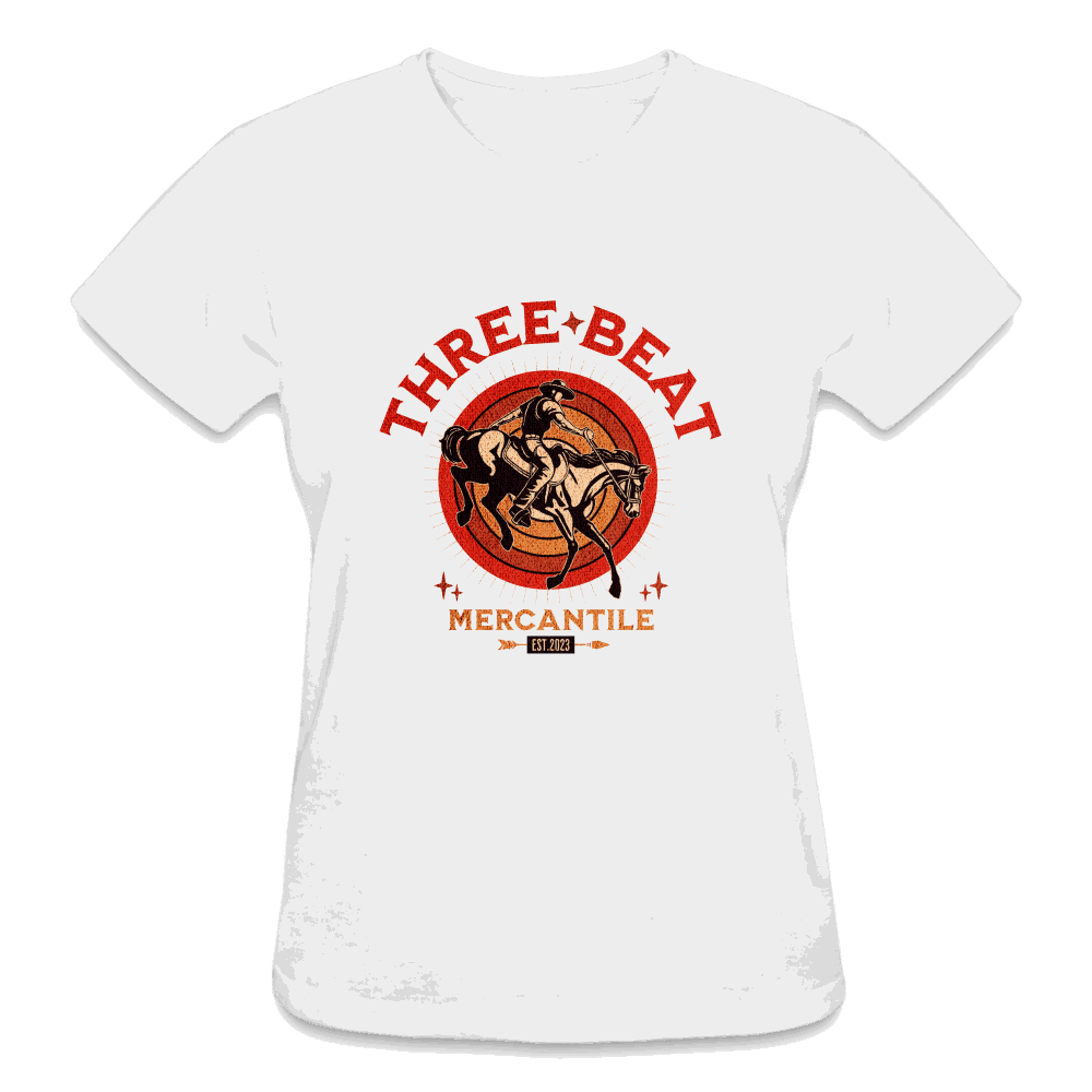 Three Beat Ultra Cotton Ladies T-Shirt - white