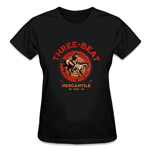 Three Beat Ultra Cotton Ladies T-Shirt - black