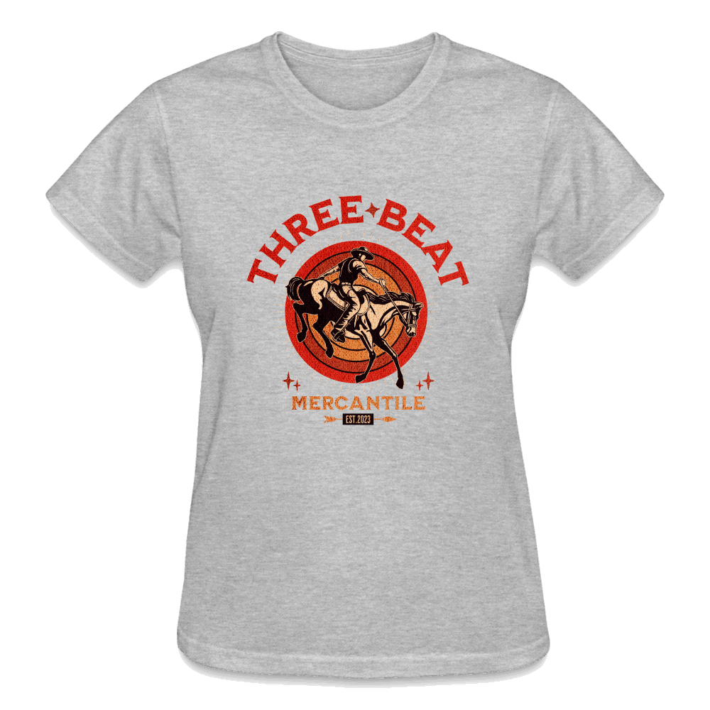 Three Beat Ultra Cotton Ladies T-Shirt - heather gray