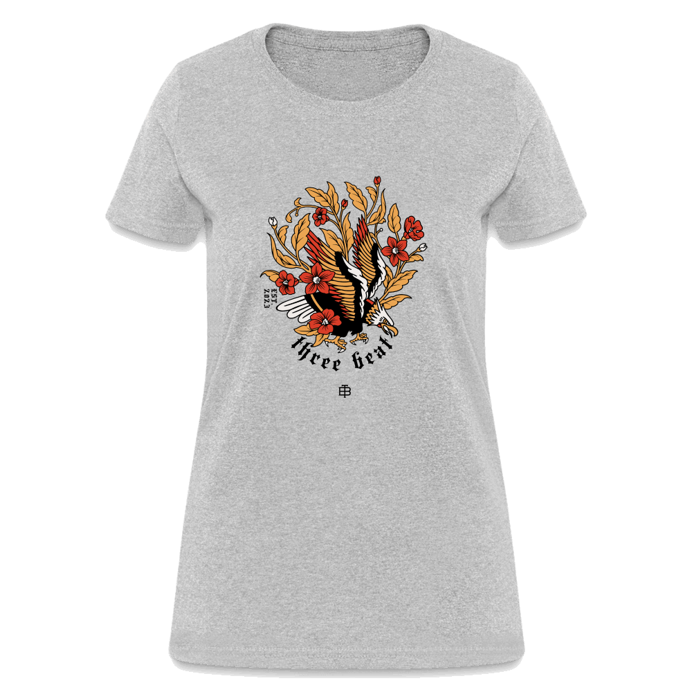 Three Beat Eagle Women's T-Shirt - heather gray