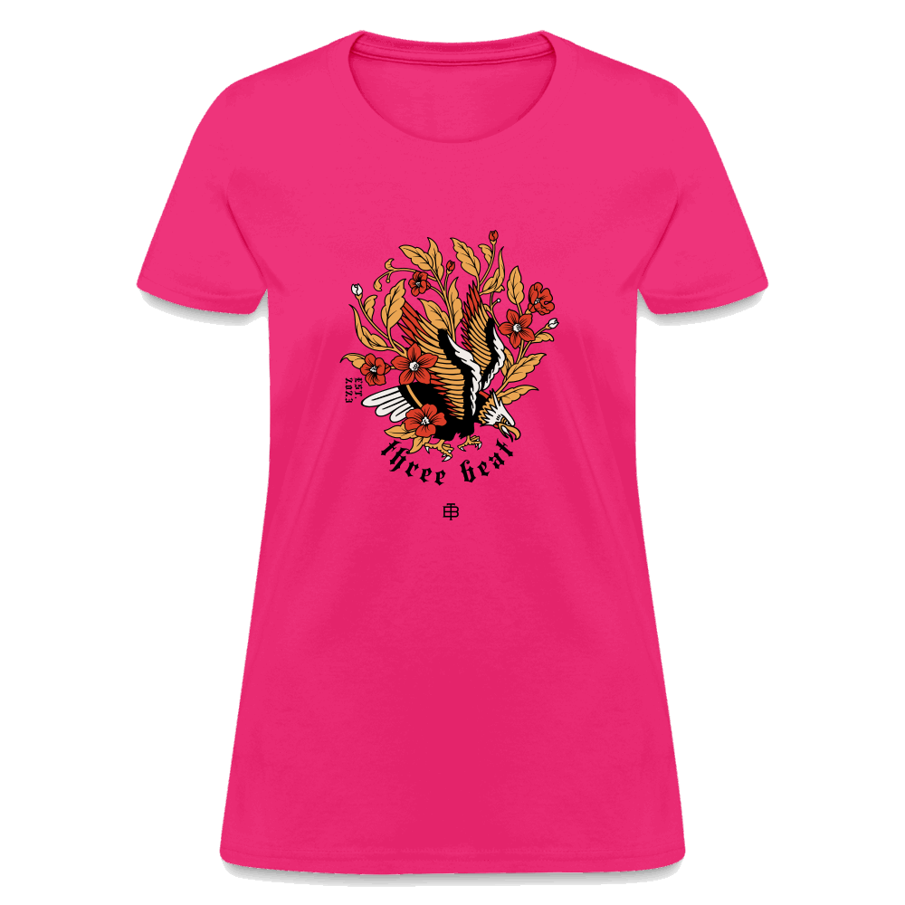Three Beat Eagle Women's T-Shirt - fuchsia
