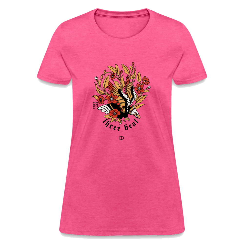 Three Beat Eagle Women's T-Shirt - heather pink