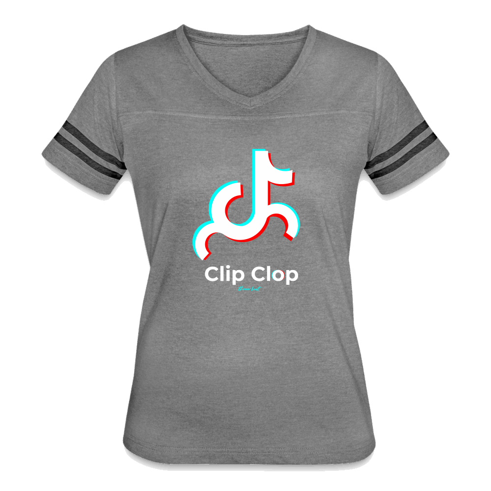 Clip Clop Women’s Vintage Sport T-Shirt - heather gray/charcoal