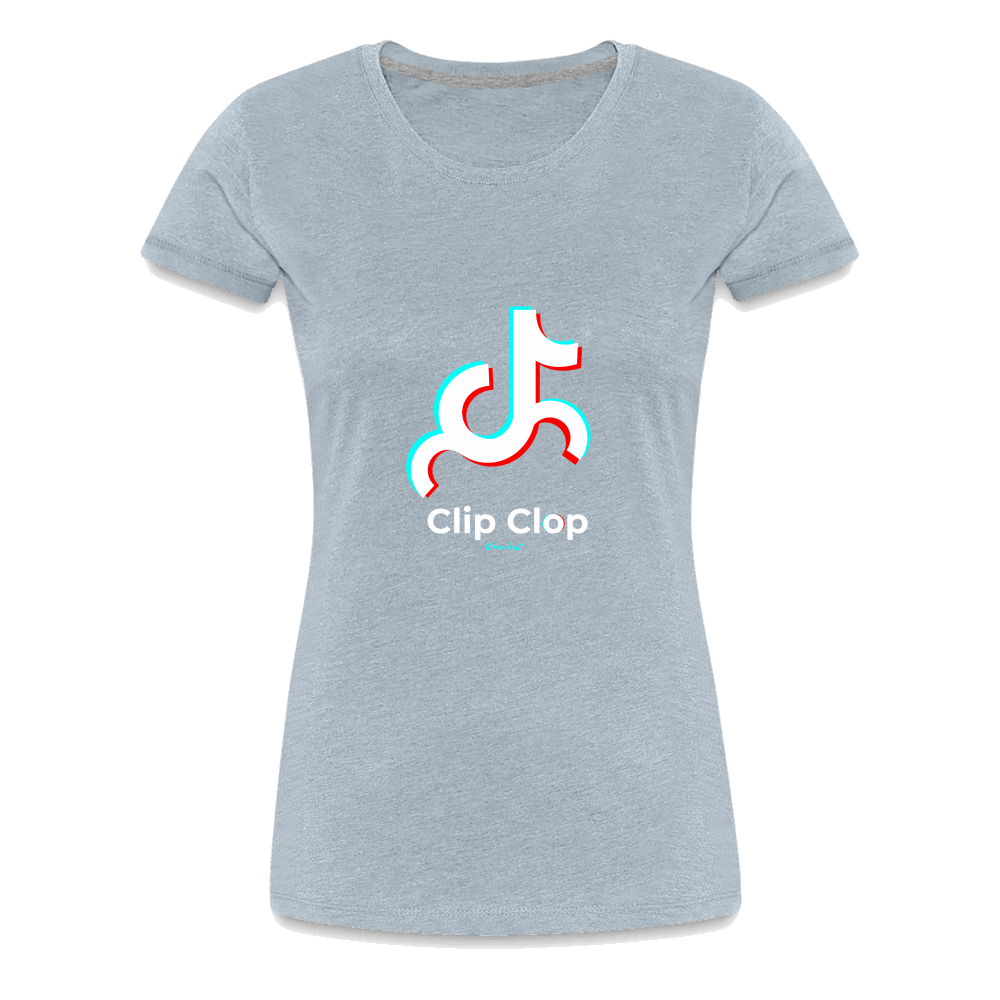 Three Beat Clip Clop Women’s Premium T-Shirt - heather ice blue