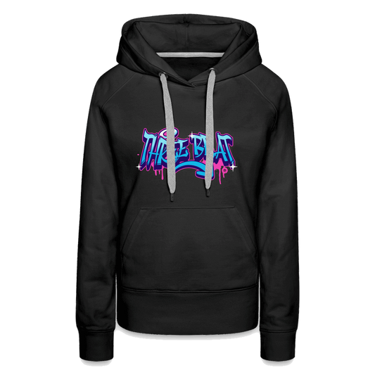 Three Beat Women’s Premium Hoodie - black