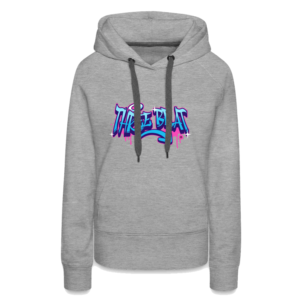 Three Beat Women’s Premium Hoodie - heather grey