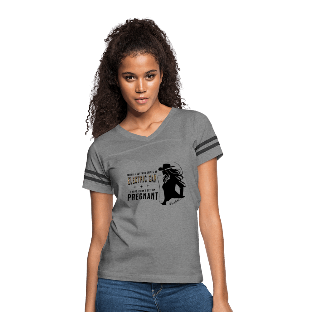 Three Beat EV Preggo Women’s Vintage Sport T-Shirt - heather gray/charcoal