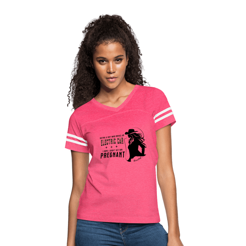Three Beat EV Preggo Women’s Vintage Sport T-Shirt - vintage pink/white