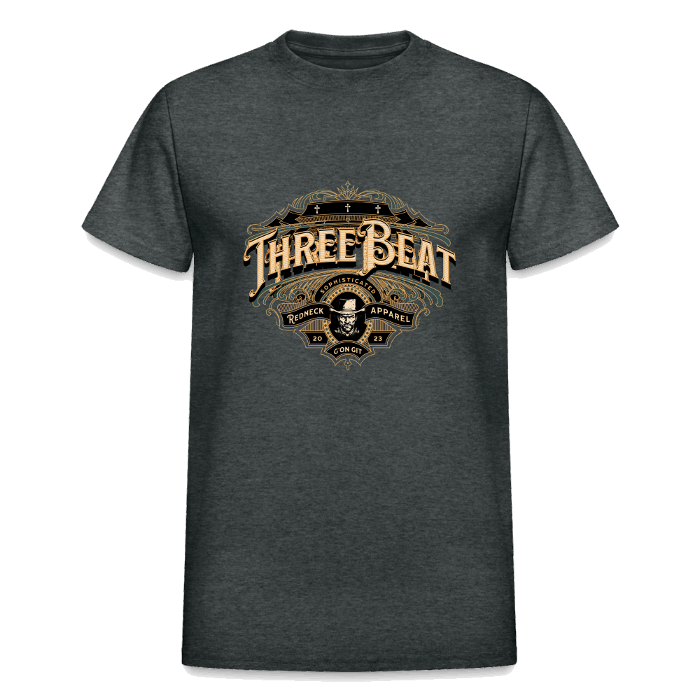 Three Beat Redneck Ultra Cotton Adult T-Shirt - deep heather