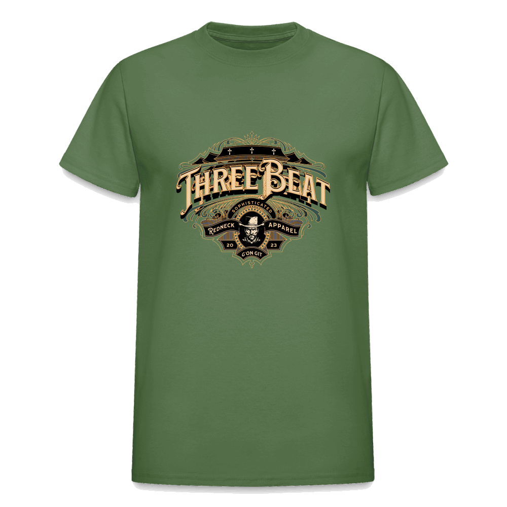 Three Beat Redneck Ultra Cotton Adult T-Shirt - military green