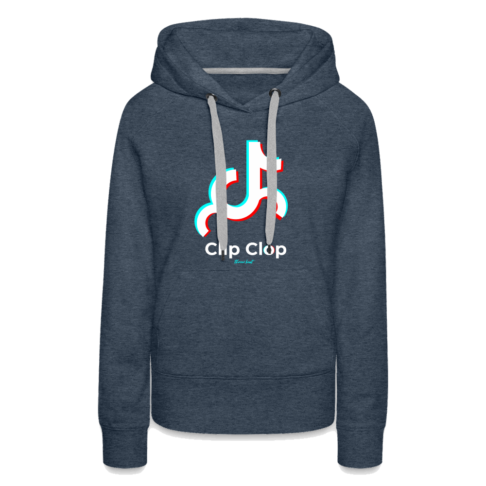 Clip Clop Women’s Premium Hoodie - heather denim