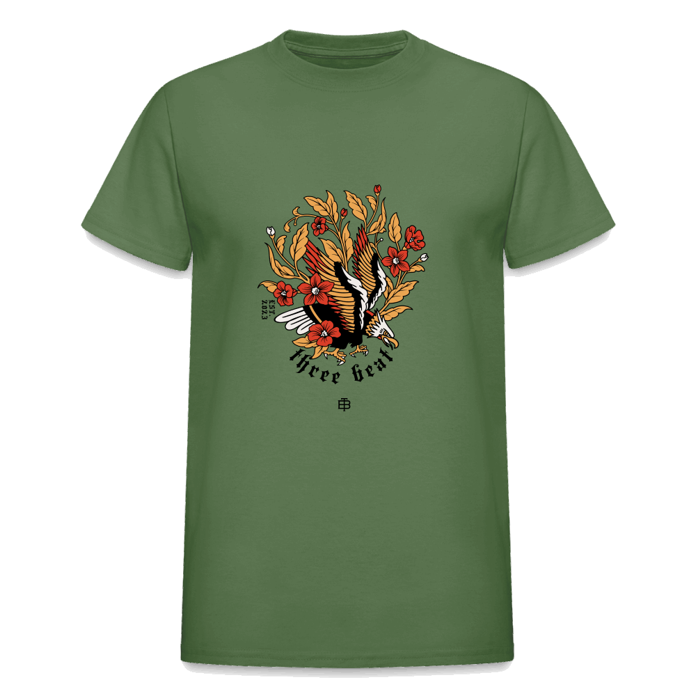 Three Beat Eagle Mens Classic T-Shirt - military green