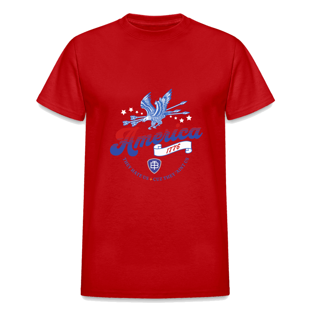 Three Beat Freedom Mens Classic T-Shirt - red