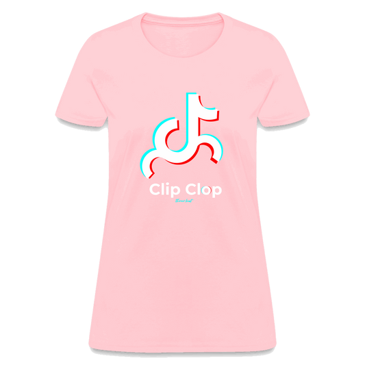 Three Beat Clip Clop Women's T-Shirt - pink